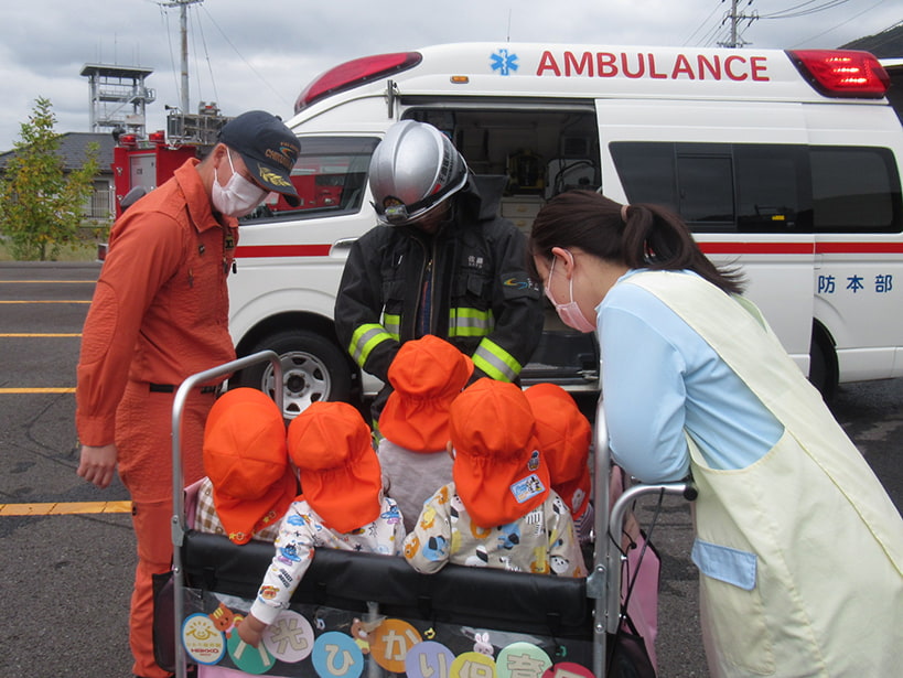 合同避難訓練の様子